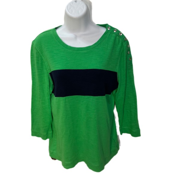 LRL Lauren Jeans Co Ralph Lauren Green Tops XL - Picture 1 of 8